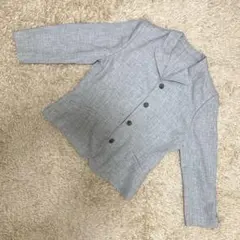 【美品】モカカジャケット グレー 7号 麻混 春夏フォーマル