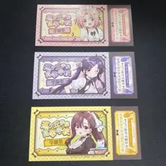 がっこうぐらし！POP UP SHOP 学園祭 缶バッジ 特典チケット風カード