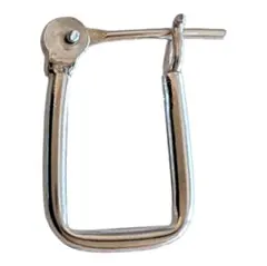 シルバー925 スクエアフープピアス　片耳