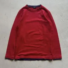 90s old uniqlo red l/s ロンt 赤 レイヤード
