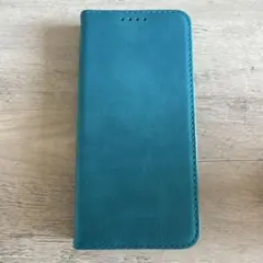 手帳型スマートフォンケース Android ターコイズ色