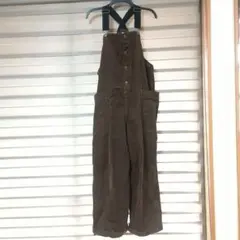 ニコアンド　niko and… コーデュロイオーバーオール　ブラウン　サイズM