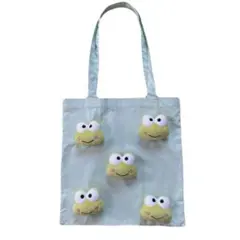 merry jenny もこもこけろけろけろっぴトート ミント　トートバッグのサムネイル