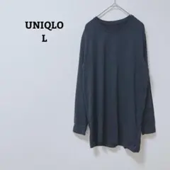 ユニクロ　ヒートテック　カットソー　インナー　防寒　クルーネックT　L