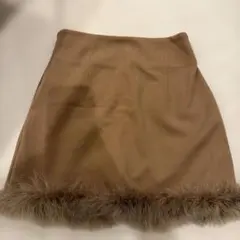 アルシーヴ　ファー付きミニスカート インパン付き