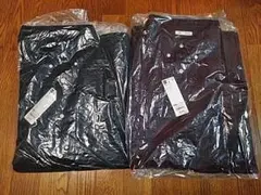 2枚セット 新品未開封 GU ツイルシャツ XXL ブラック ワイン ジーユー