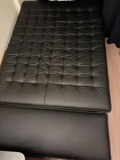 引き取り限定】ニトリ ソファベッド オットマンチェア付き セミダブル