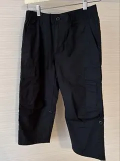 ユニクロ カーゴハーフパンツ 黒 サイズXS