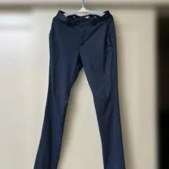 adidasネイビー ストレートパンツ 通気性良好