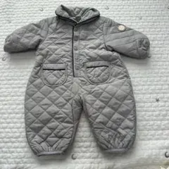 グレー キルティング フード付きアウター 70cm