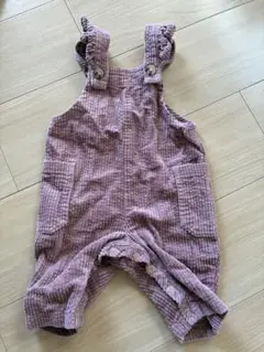 next パープル コットンロンパース 3-6ヶ月