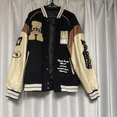 ストリートスタイル スタジャン 黒・ベージュ・茶色