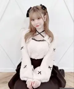 MA*RS チビリボンケープ風ニット ピンク