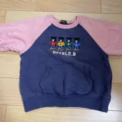 DOUBLE.B クマ刺繍 トレーナー