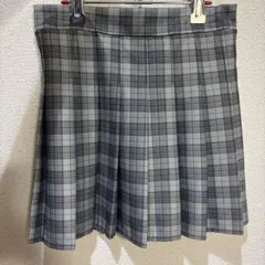 SpRay スプレイ チェック プリーツスカート ミニ グレー系