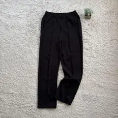 【Lugnoncure】ストレステーパードパンツ 総ゴム ポケット F 黒