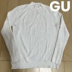 L GU プチハイネック リブニット 薄手ニット ホワイト 白 着回し 春 冬