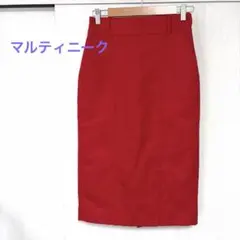 マルティニーク　タイトスカート　清楚　スタイル　美品　赤のサムネイル