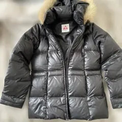 ルコックスポルティフ woman黒のダウンジャケット フード付き