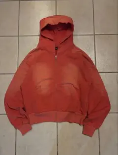 VAPORIZE Distressed Fade Zip Hoodie 短丈