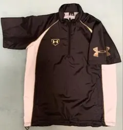 UNDER ARMOUR ハーフジップジャケット LG 黒/白／金