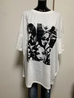 未使用 SHEIN オーバーサイズ 半袖 Tシャツ プリント ホワイト 3XL