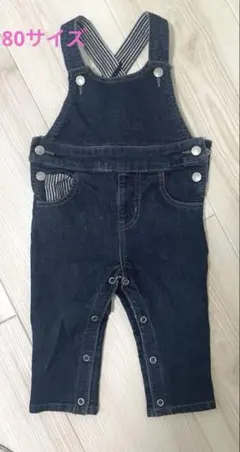 ❤️BeBeべべ❤️【新品未使用】デニム オーバーオール 80サイズ