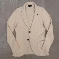 ラルディーニ LARDINI ニットジャケット カシミヤ ベージュ Sのサムネイル