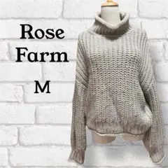 Rose Farm ハイネックニットトップス M ベージュ レディース