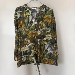 美品 トゥモローランド コレクション フラワープリント スタンドカラー 