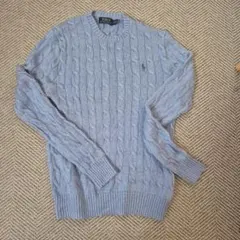 Polo Ralph Lauren ケーブルニットセーター XS ライトブルー
