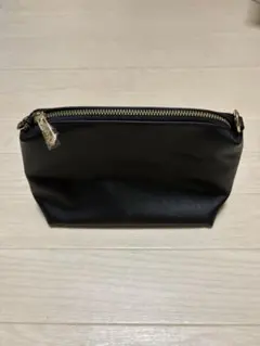 ブラック 合成皮革 ポーチ