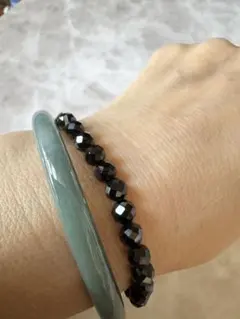 ※天然石 ブラックスピネル ブレスレット※