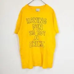ナイキ キッズ L 160 Tシャツ イエロー メッセージロゴ 黄色 NIKE