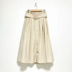 訳あり DRWCYS ロングスカート ベージュ ベルト 春夏のサムネイル