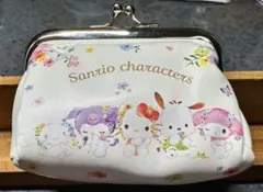 （新品）サンリオキャラクターズ がま口ポーチ 花柄