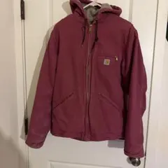 カーハート アクティブジャケット ピンク　レッド– シェルパ裏地付きフード付き
