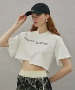 VIOLETTA ピグメント加工風 クロップド Tシャツ ショートTのサムネイル