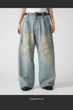 ASSORTED TUCK バギーデニムパンツ