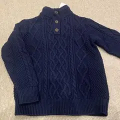 【新品】GAP KIDS ネイビー ケーブルニットセーター 140cm