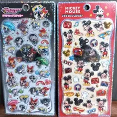 パワーパフガールズ ミッキーマウス プチドロップステッカー 2種