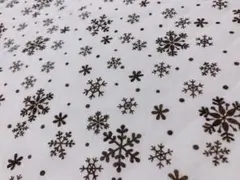 焦茶色の雪の結晶　キルトニット生地　2枚　犬服　ベビー小物など
