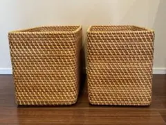 【無印】ラタンボックス　2つ　まとめ売り