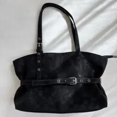 SHEIN ベルトデザイン ショルダーバッグ ブラックのサムネイル