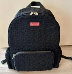 kate spade キルティングバックパック 黒