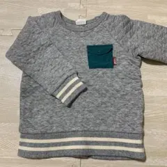 BREEZE トレーナー サイズ100 グレー　キルト