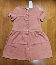 H&M オーガニックコットン ガーゼワンピース 　半袖　140