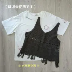 Tシャツ　刺繍ロコ　ビスチェ付