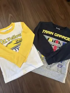 【2枚セット】TRAIN GARAGE / 100 新幹線ロンT　カットソー長袖
