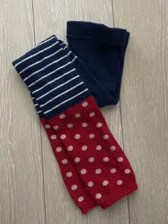 キッズフォーレ 水玉とボーダー模様のレギンス 120センチ